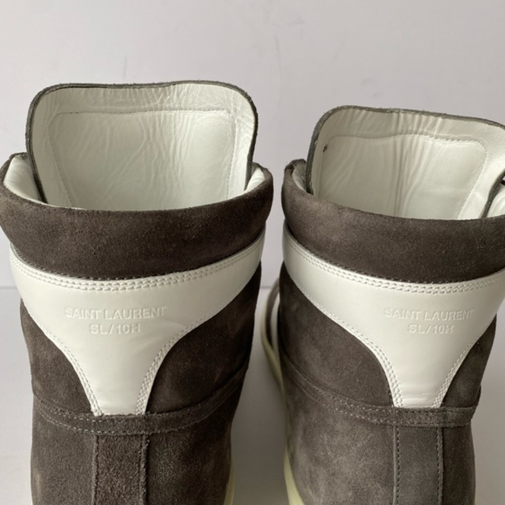 SAINT LAURENT MEN`S SL/10-H COURT CLASSIC HIGH TOP SNEAKERS - Picture 7 of 13